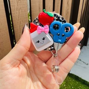 Teacher Art Prek id holder retractable Badge Reel